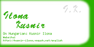 ilona kusnir business card